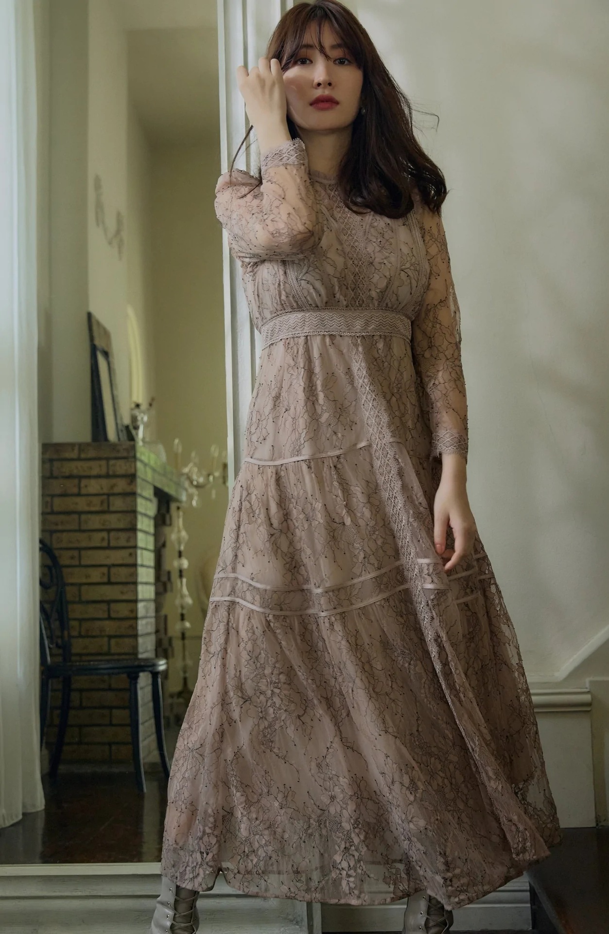 Jupiter Lace-Trimming Dress-