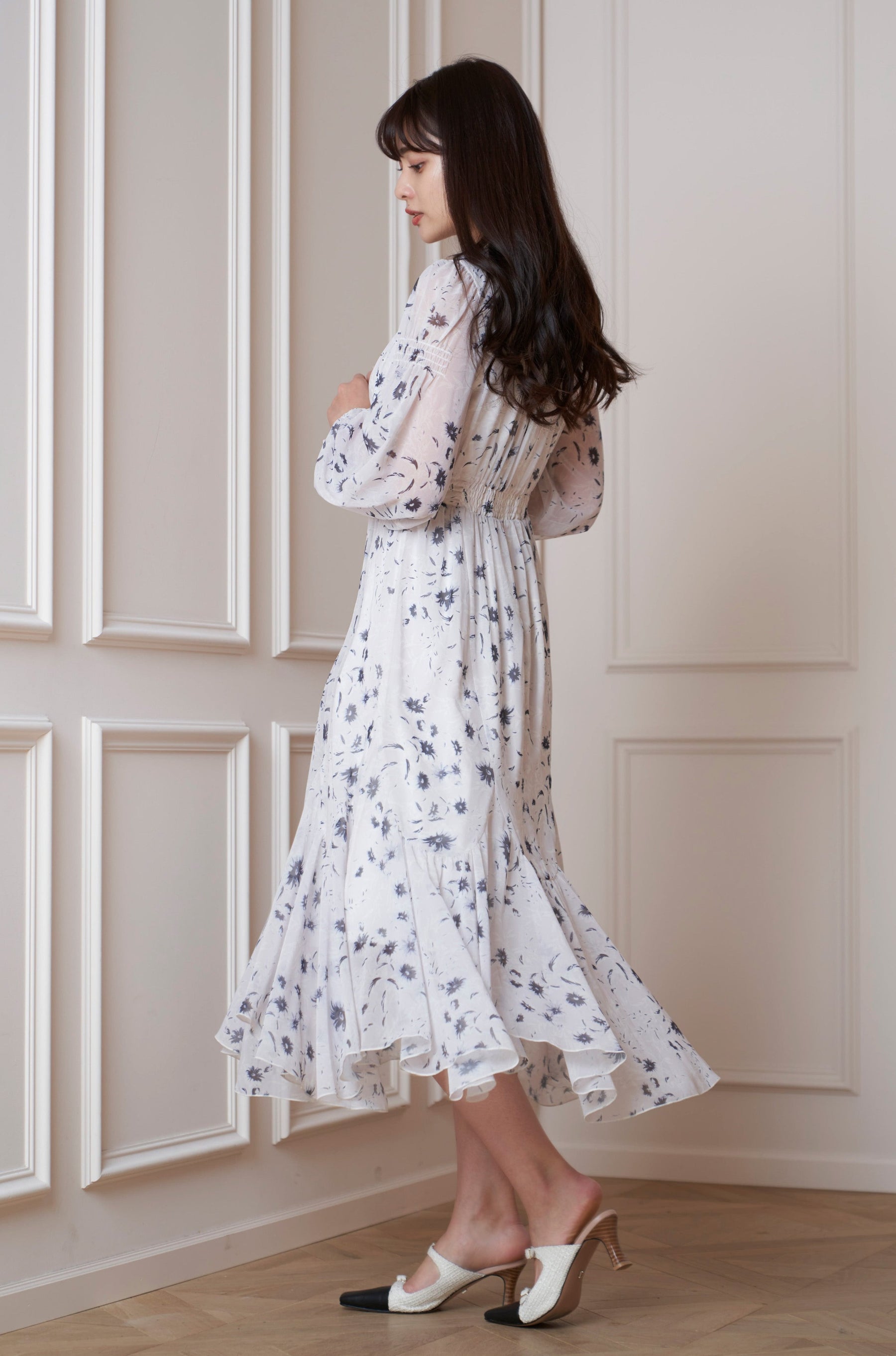 当日発送❁新品♡Spring Flower Field Dress♡パープル♡M