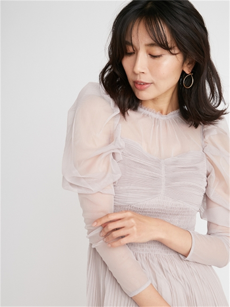Fubail / Sustainableプリーツチュールワンピース 単品購入で約5