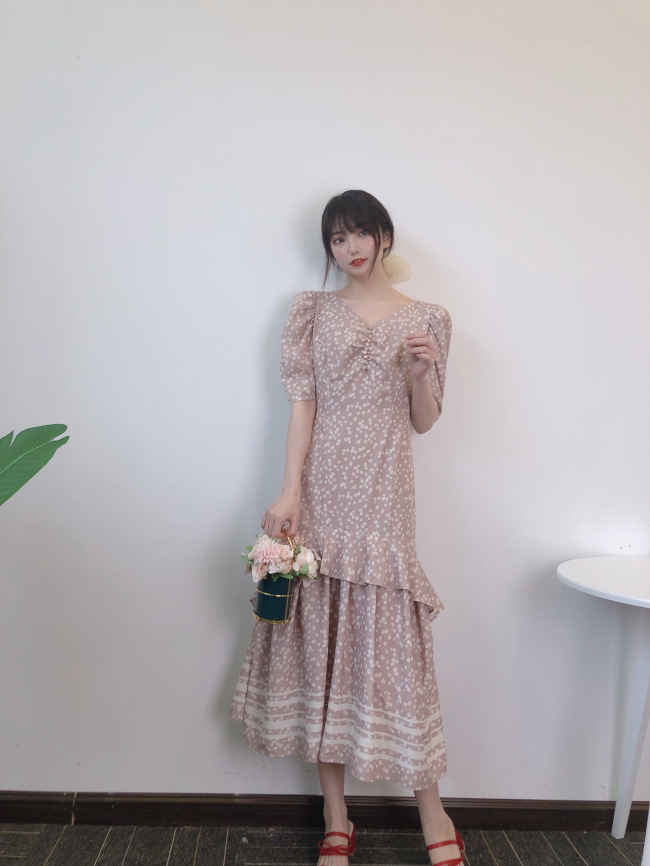 魅力の Lip 【Herlipto】 Floral Dress Midi printed - ロング 
