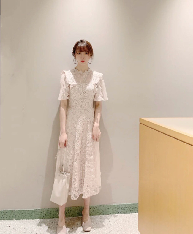 Fubail レースコンビオケージョンワンピース