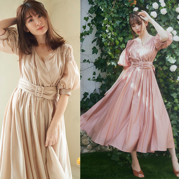 返品送料無料】 herlipto Airy Volume Sleeve Dress S 