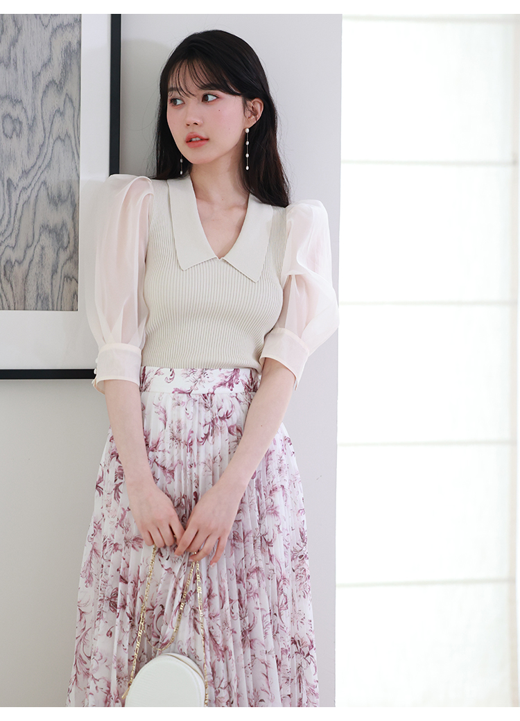 SNIDEL（スナイデル）の「Sustainableシアースリーブニットカラープルオーバー（ニット/セーター）」 - WEAR