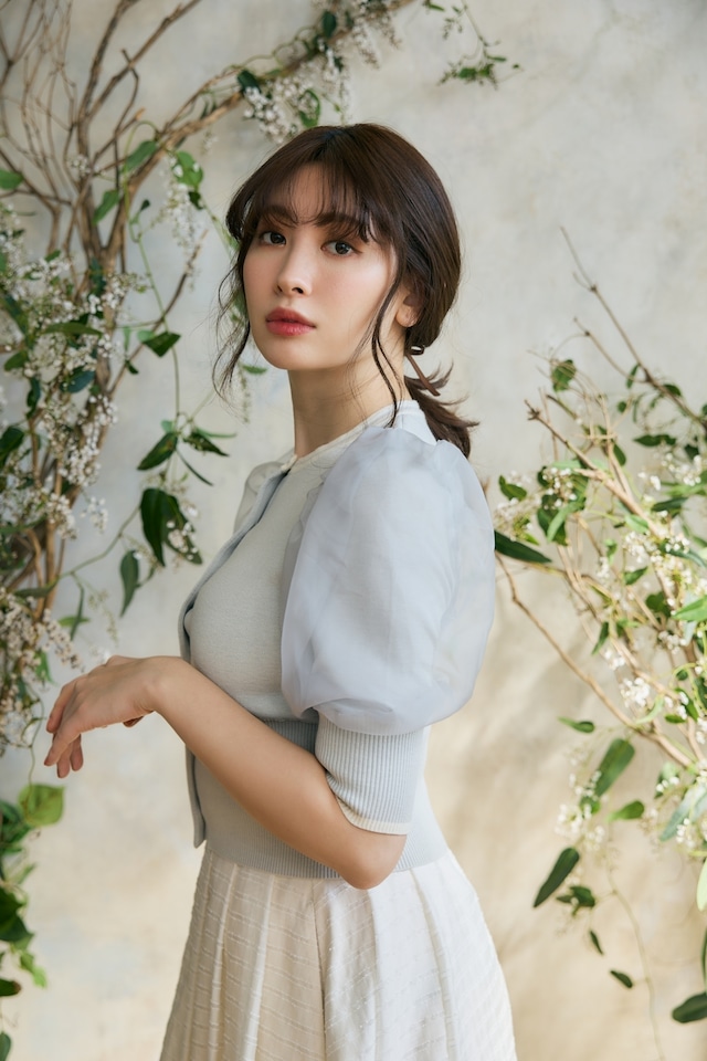 Fubail / Organdy Volume Sleeve Knit Top