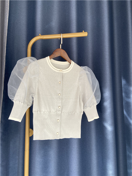 Fubail / Organdy Volume Sleeve Knit Top