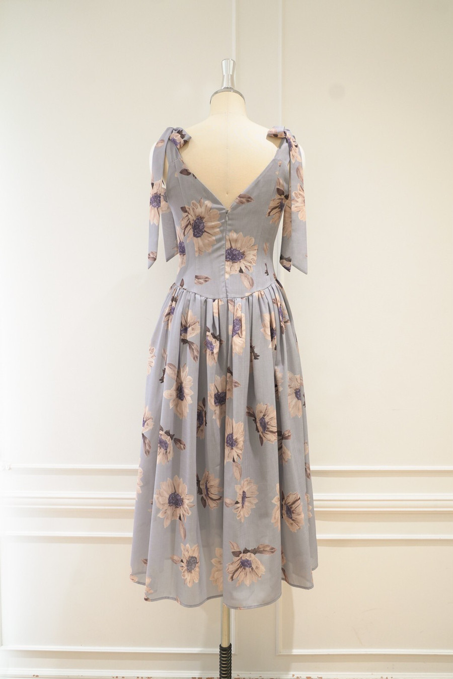 ベージュ snidel - herlipto Sunflower-printed Midi Dressの通販 by ももり's shop