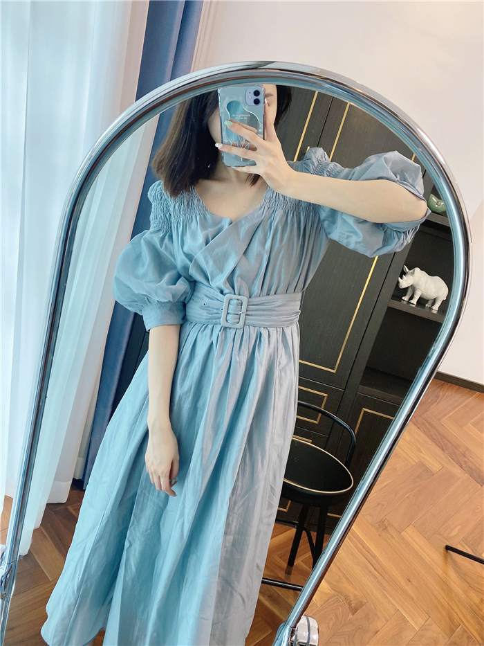 Airy Volume Sleeve Dress mint/Her lip to