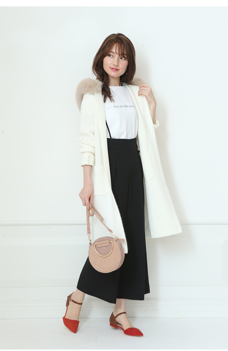 Fubail Andgirl 10月号 掲載 宮田聡子さん着用 フードファー付コーディガン フォックスファー