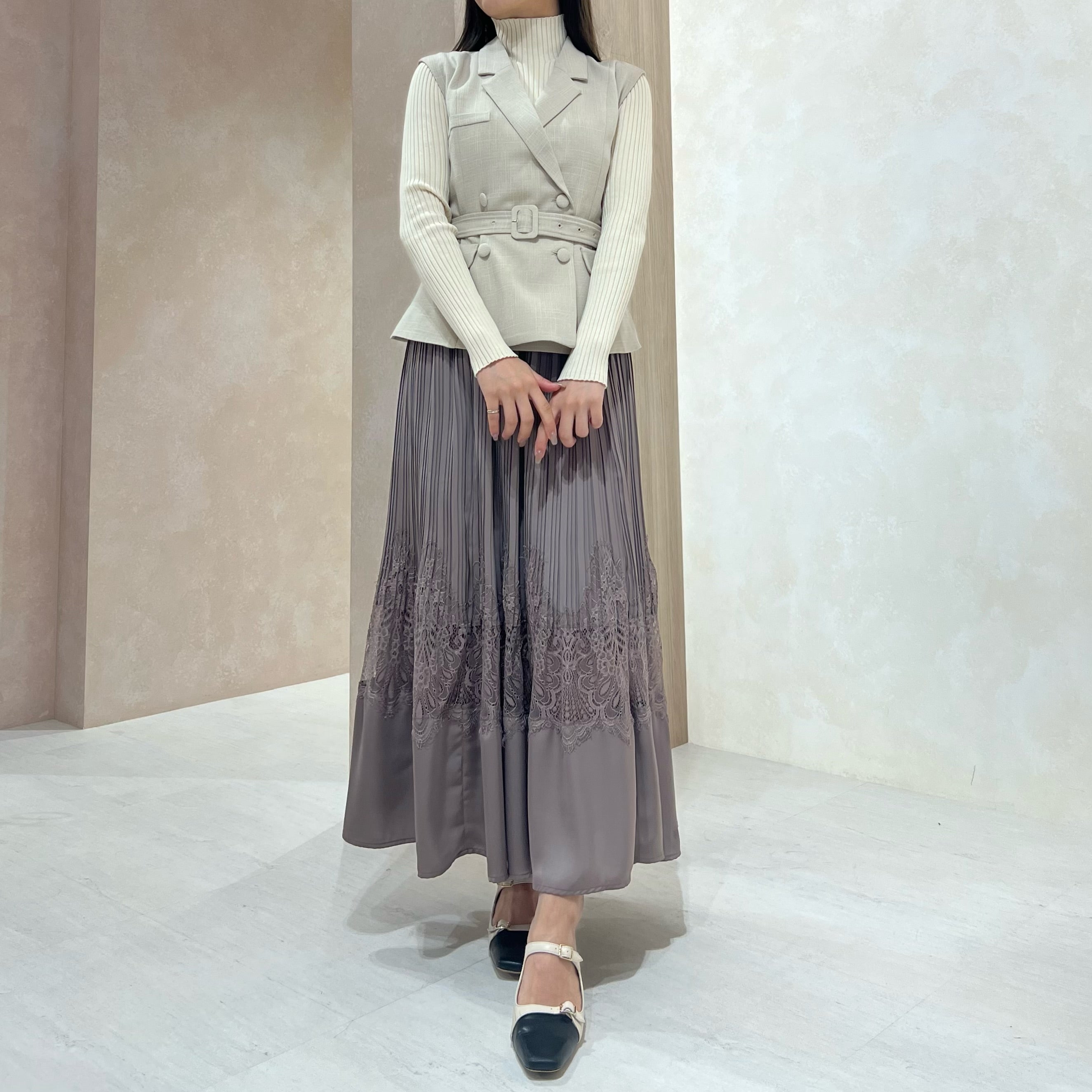 Fubail / Meurice Pleated Lace Dress