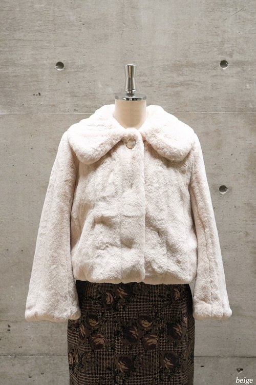 Winter Love Faux Fur Coat beige-S