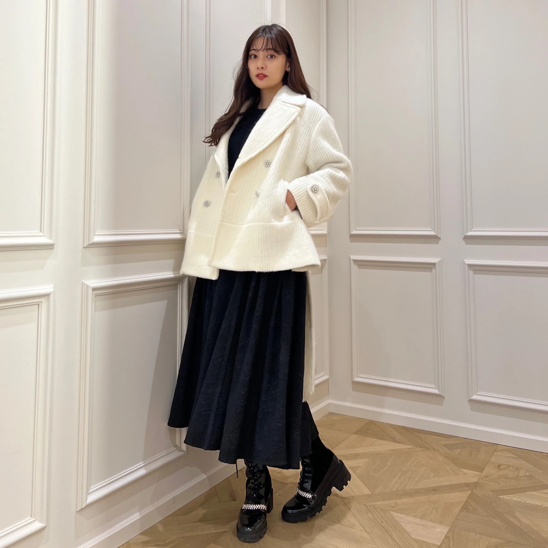 herlipto Odette Wool-Blend Coat アウター