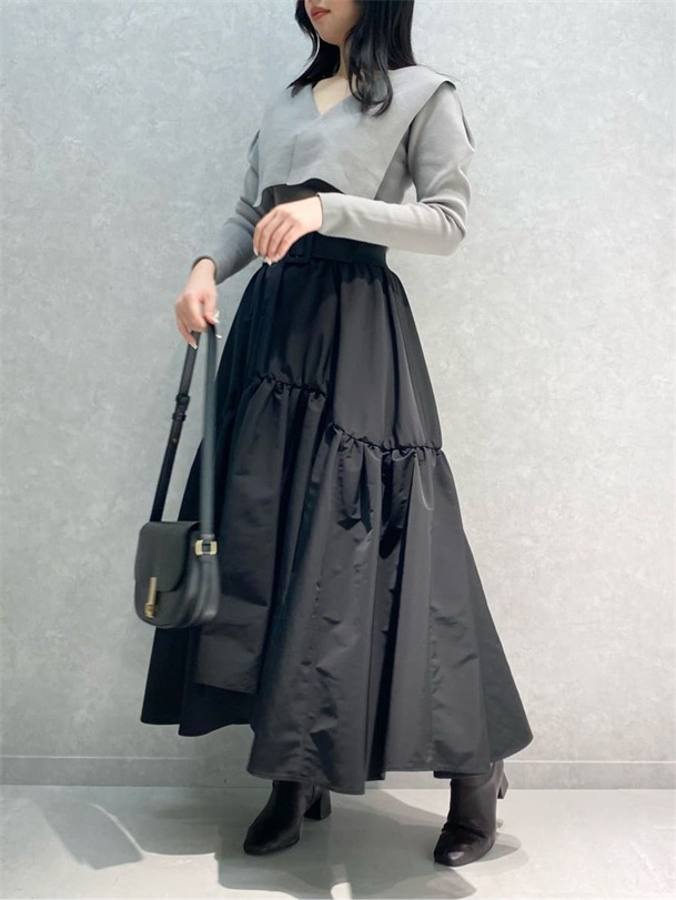 日本製 2ウェイ SNIDEL ベルトオンボリュームギャザースカート - 通販 